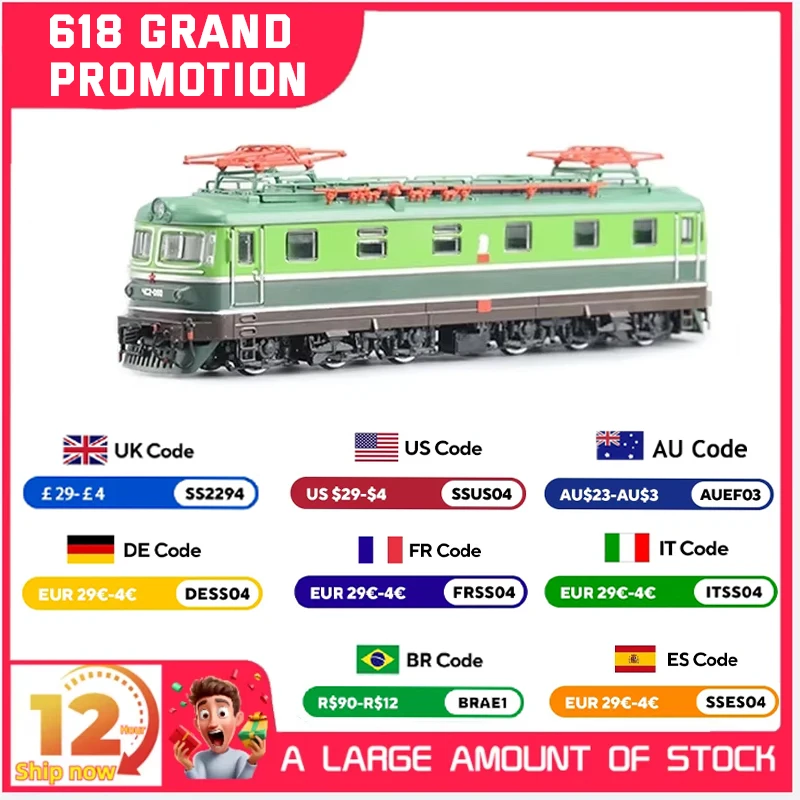 

Brand New 1/87 Russian CHS2 Electric Mainline DC Passenger Locomotive 1958-1973 Plastic Models Collection JLKN017