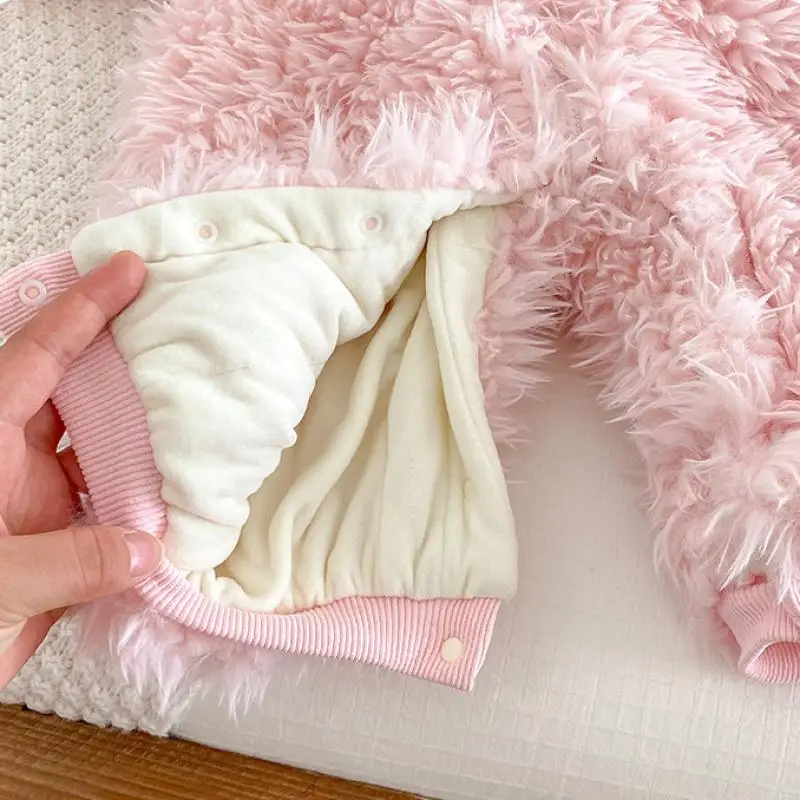 Cekcya ฤดูหนาวเด็กอบอุ่นการ์ตูนกระต่าย Hooded Romper ทารกหญิงหนา Coat Jumpsuit ทารกแรกเกิดเสื้อผ้านุ่มชุดนอน Overalls