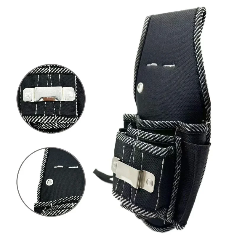 

Холщовый набор инструментов, поясная сумка для деревообработки, маленький размер, черная ткань Оксфорд, сумка для электрика, поясная сумка для хранения инструментов, оптовая продажа