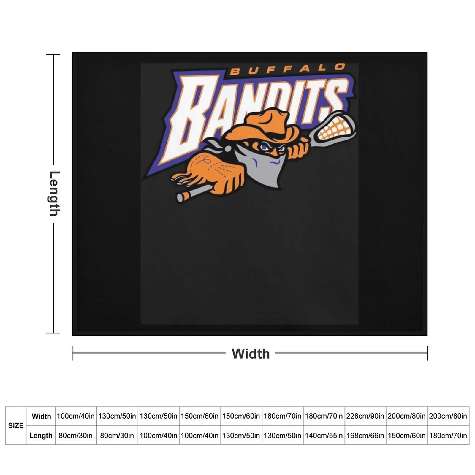 Buffalo bandits Poster Throw Blanket Beach Designers Vintage Decoratives Blankets