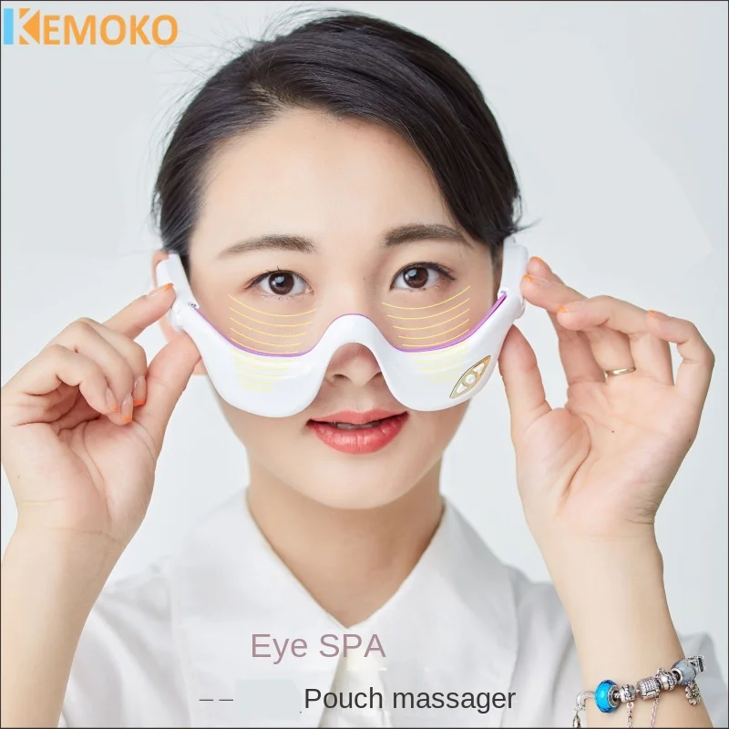 Micro Current Pulse Eye Massager Relieves Eye Fatigue Fades Dark Circle Anti Wrinkle Heating Therapy Eye Beauty Device LED New