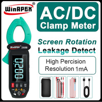 WINAPEX 268B AC DC True RMS Clamp Multimeter 1mA High Resolution Amperometric Clamp Leakage Current Detect NCV Live Hz Temp Test