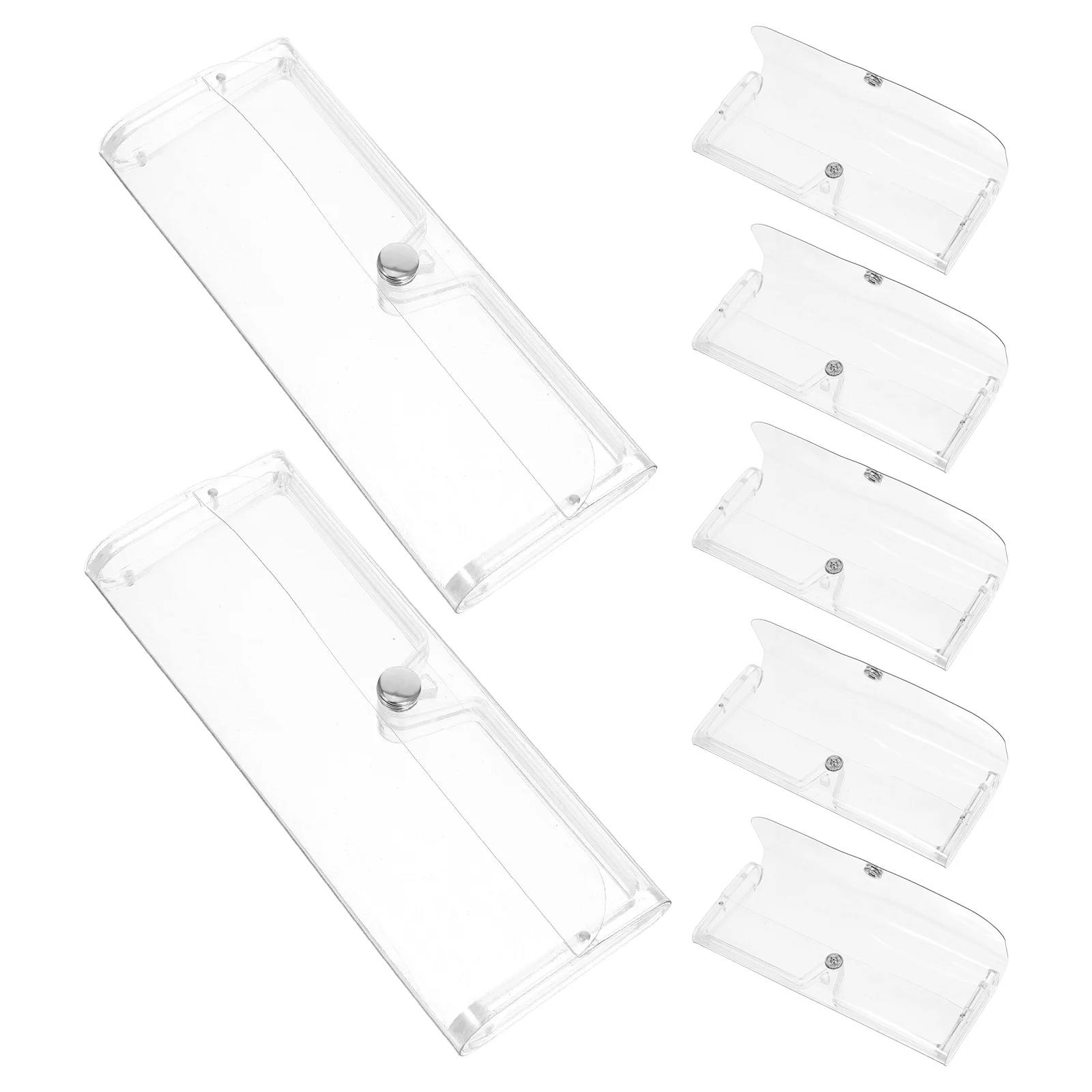 

7pcs Glasses Storage Box Hard Shell Case Plastic Transparent Shockproof For Eyeglasses Sunglasses Reading Glasses Accessories