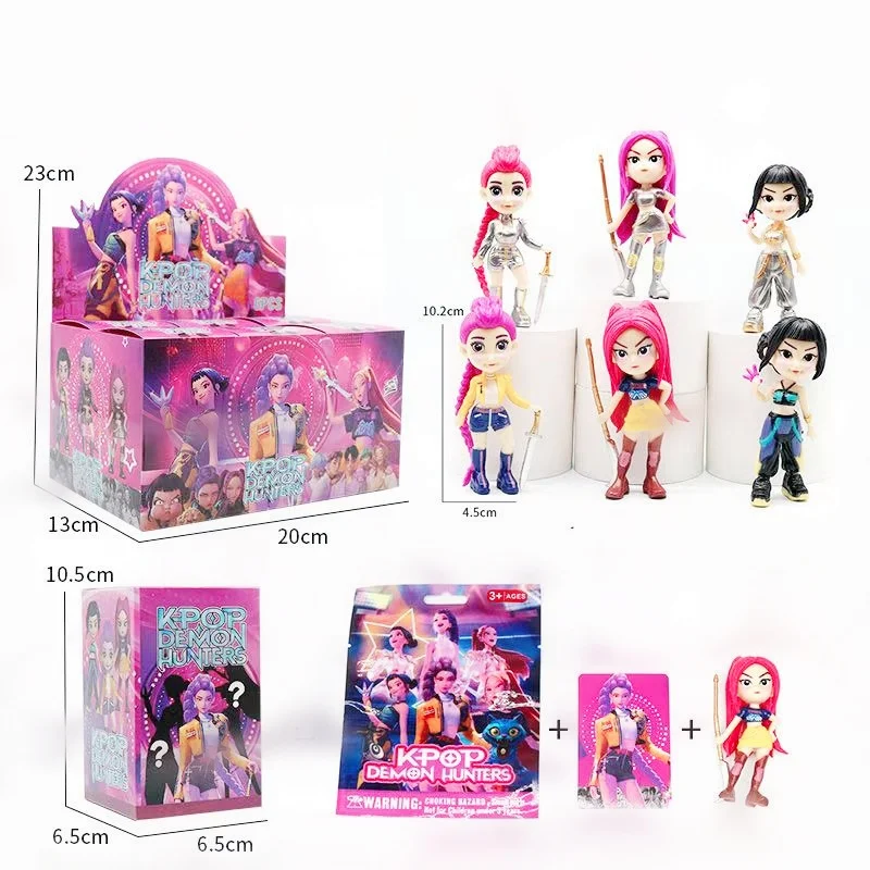 حار أنيمي KPop شيطان الصيادين دمية لعبة من الفينيل رومي ميرا زوي شخصية الفينيل قناع صندوق أعمى حلية لعبة هدية الكريسماس #1