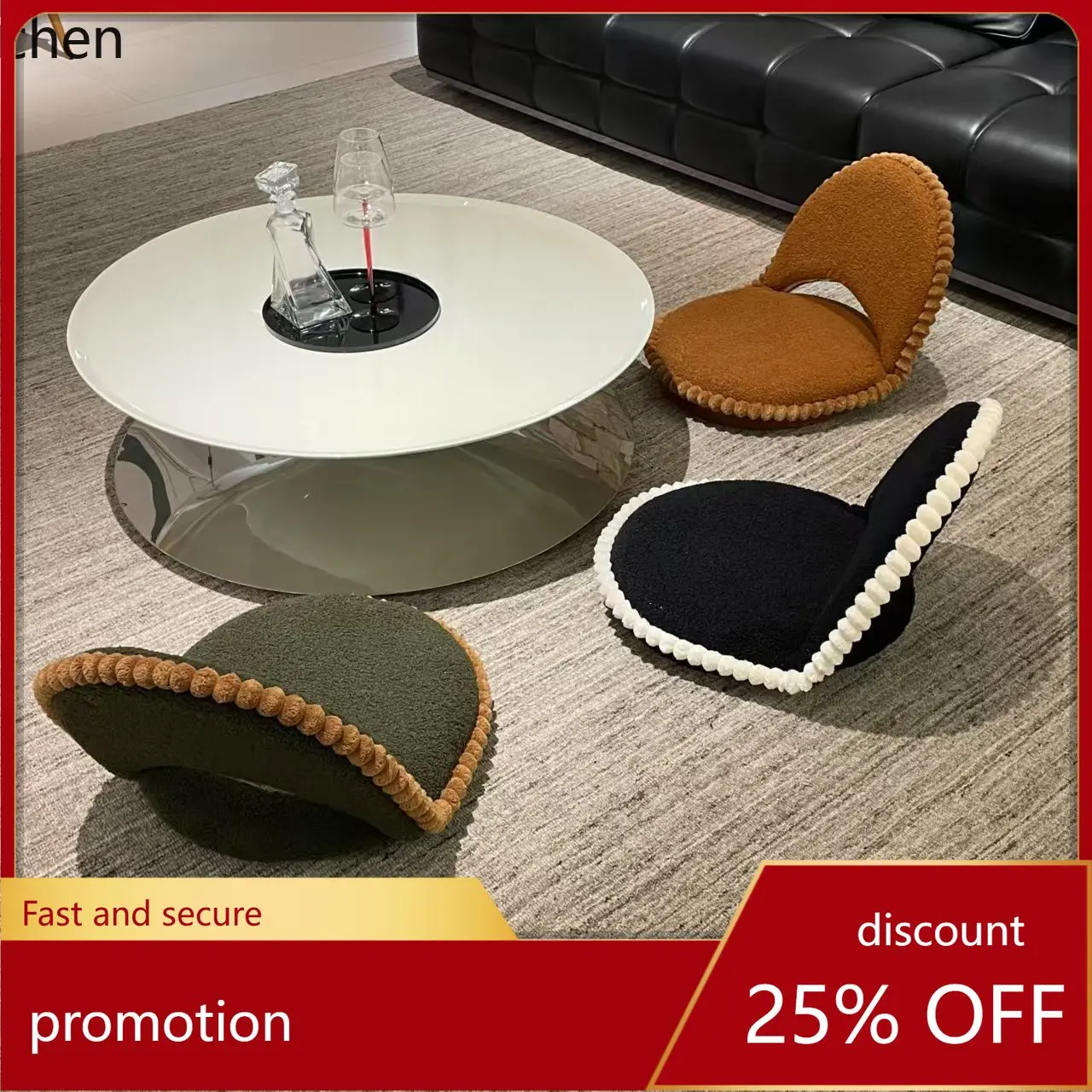 YFY Lazy Sofa Carpet Seat Sofa Bay Window Integrated Sofa Bed Tatami Folding Chair Single Backrest Chair Three-Person