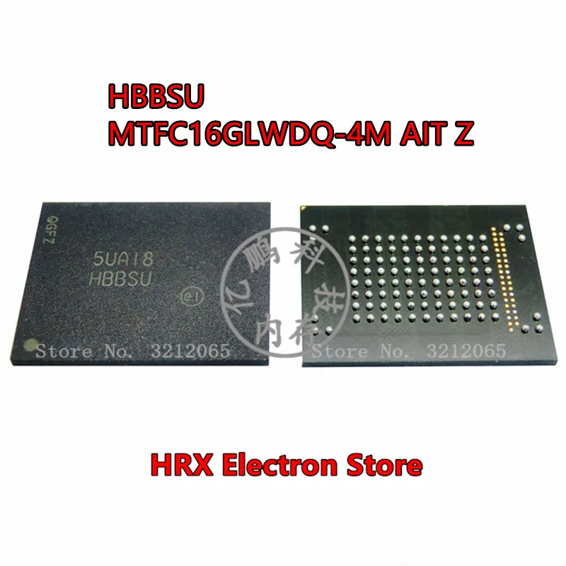 

100% новый оригинальный чип MTFC16GLWDQ-4M AIT Z HBBSU BGA EMMC (1-5 шт.)
