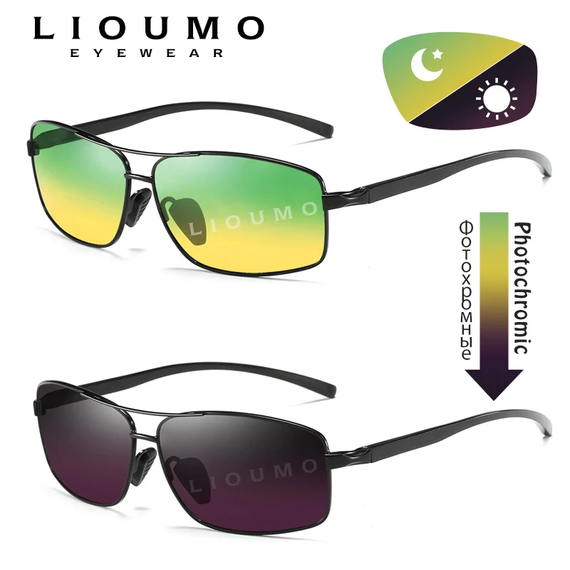 LIOUMO 2023 Day Night Photochromic Polarized Sunglasses Men Chameleon Driving Glasses For Women Trendy Shades zonnebril heren