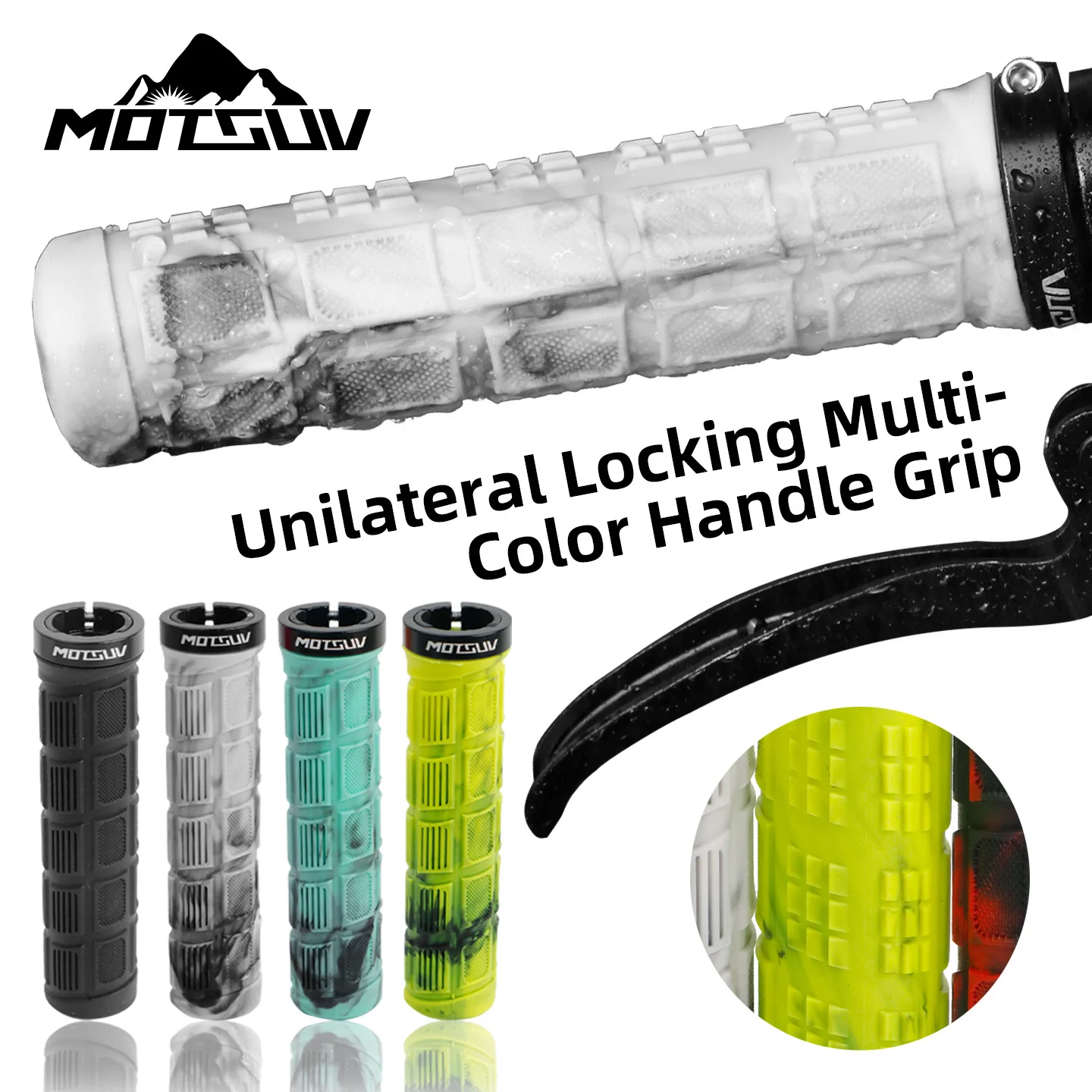 1 Pair MTB Bicycle Handlebar Cover Grips For Mountain Bike Lock On Anti Slip Handlebar Shock Proof Rubber Bicycle Parts