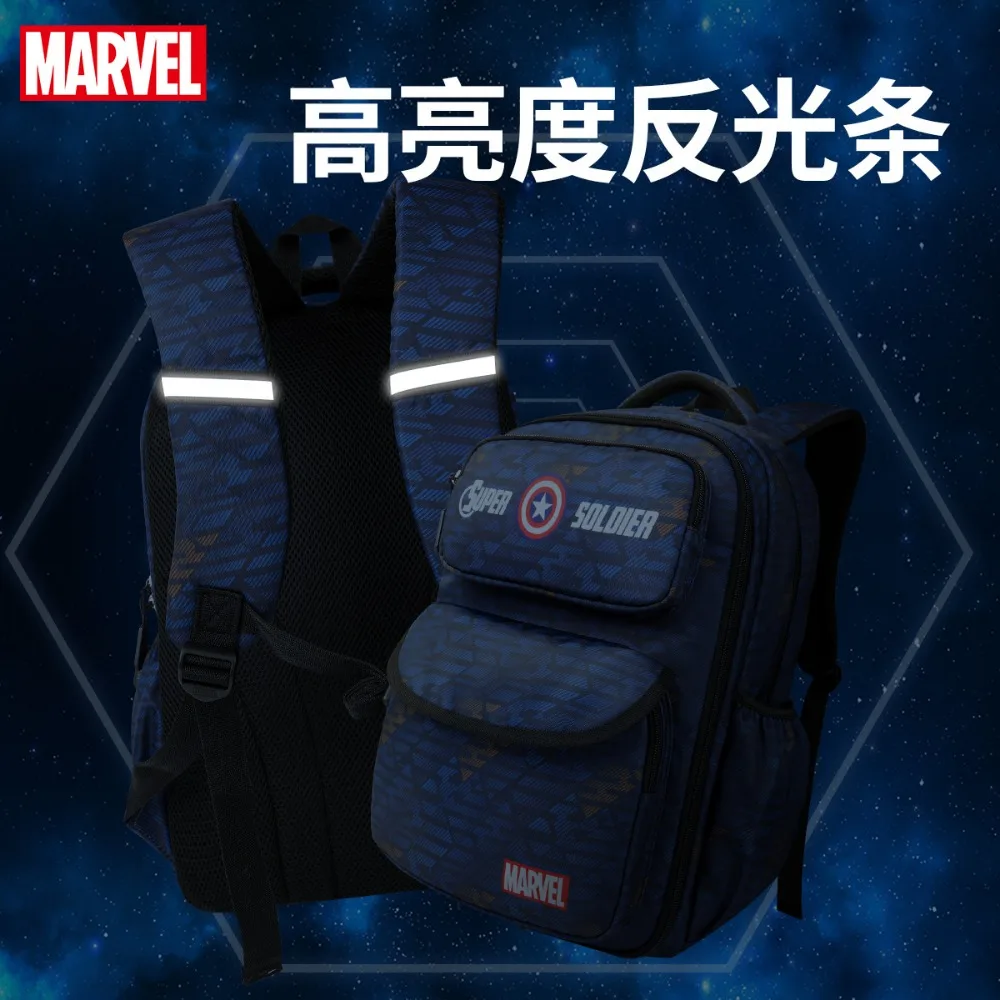 Marvel Children\'s Backpack Refrigerator Style Open Lid Multi Layered High-capacity Trendy and Handsome 3-6 Grade Backpacks Gifts