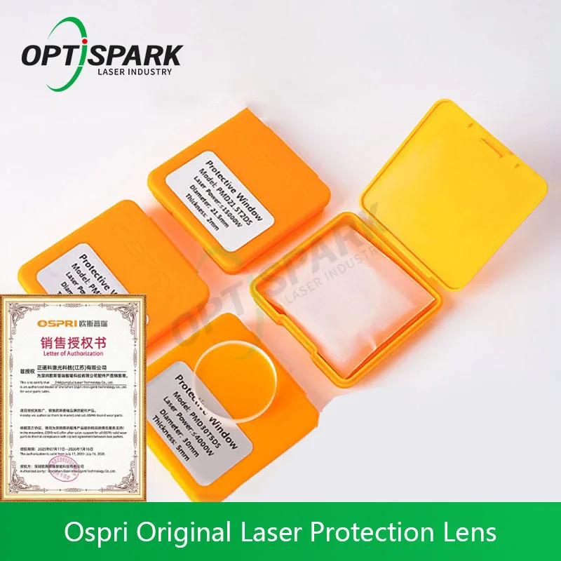 OPTISPARK Ospri Original Laser Protective Lens Fiber Laser Cutting Head Cutter Machine OSPRI Welding Gun Protect Windows Lenses