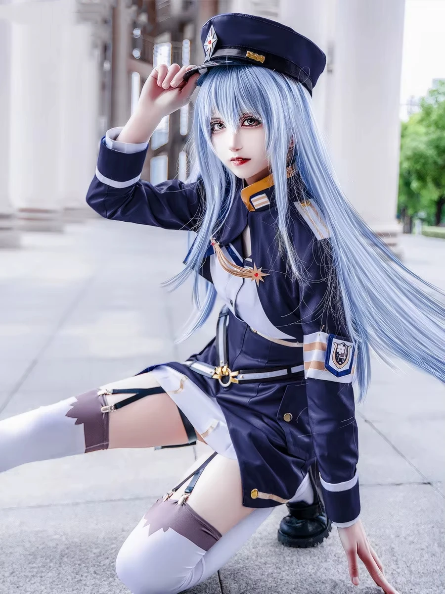 

COWOWO Anime 86 Eighty Six Vladilena Milize Lovely Battle Suit Military Uniform Cosplay Costume Halloween Party Outfit Women