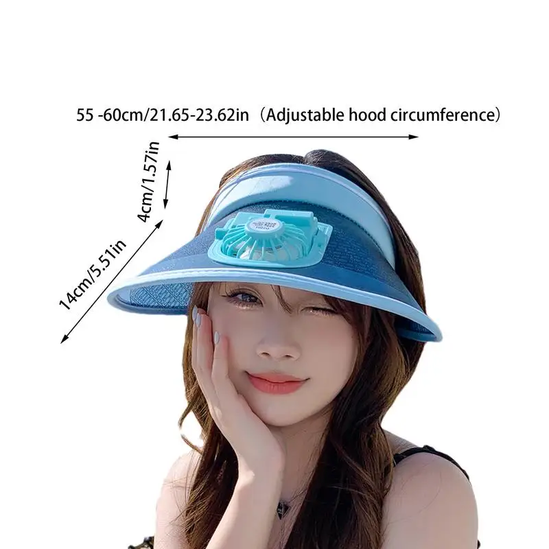 Summer Sun Hat Summer Hat With USB Rechargeable Fan UPF50 Beach Hat Fan Hat Empty Top Hat For Golf Hiking Outdoor Camping Travel