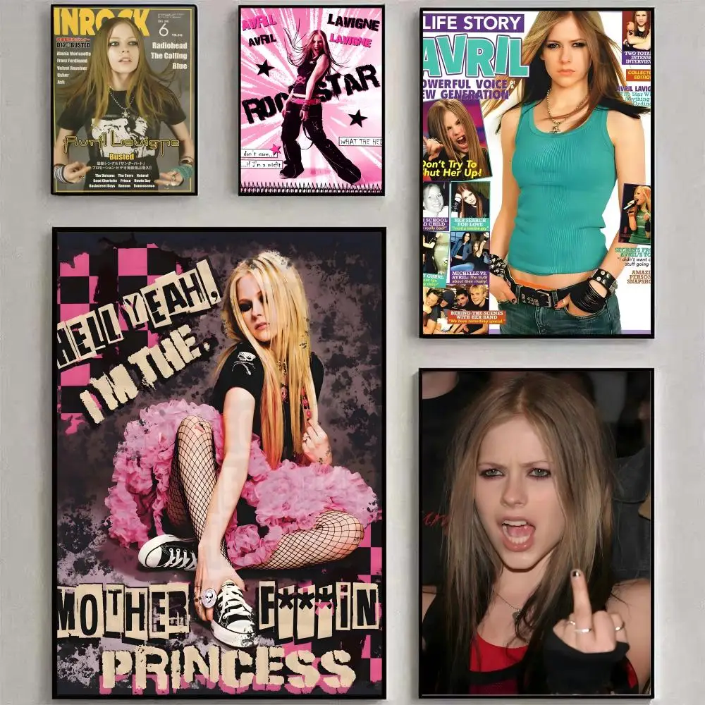 Singer A-A-Avril L-L-Lavigne Poster HD Waterproof Canvas Poster Art: Aesthetic Wall Decor Home,Bar & More