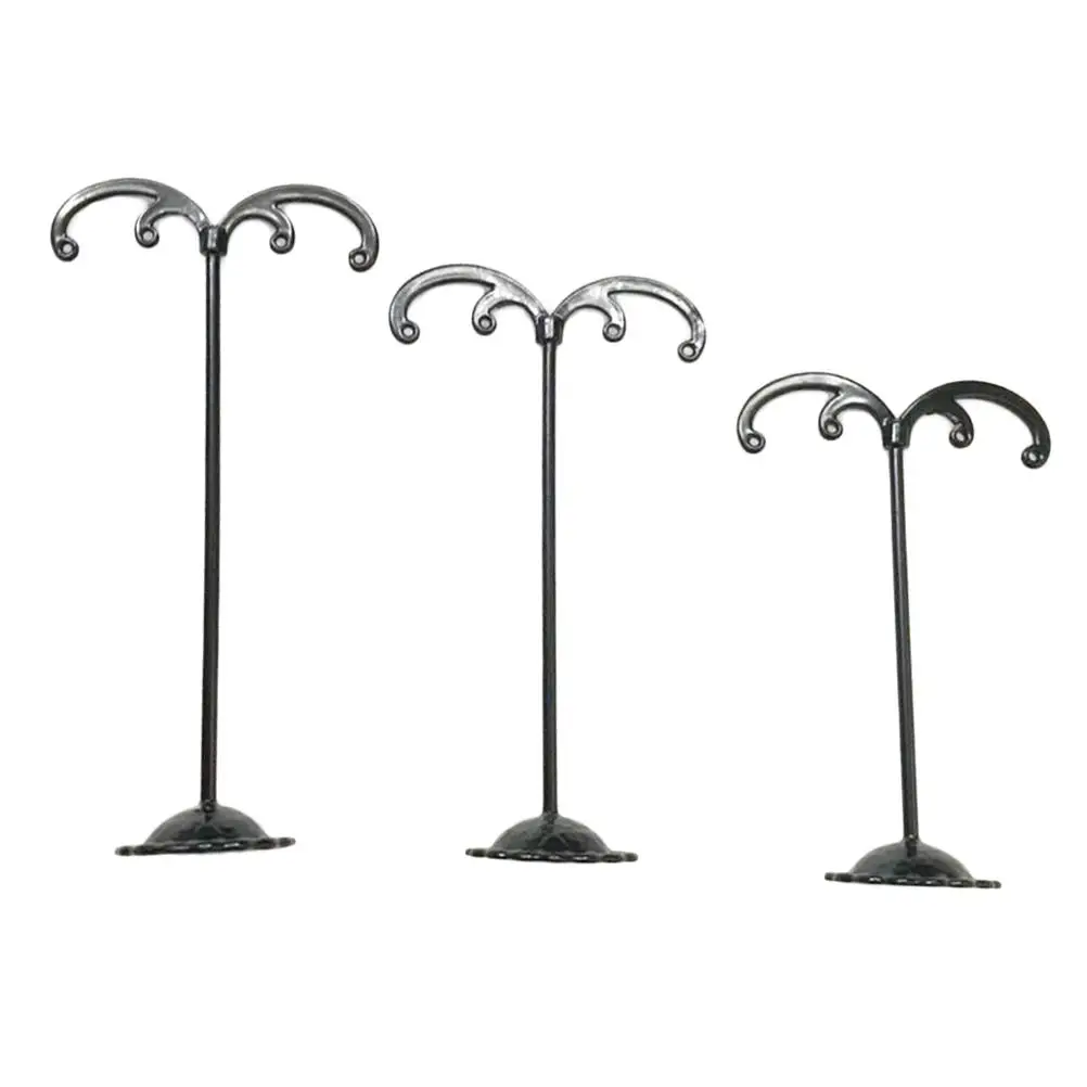 

3 Pcs Earrings Display Stands Metal Sheep Horn Shaped For Stud Dangle Lightweight Organizer Home Store Jewelry Counter
