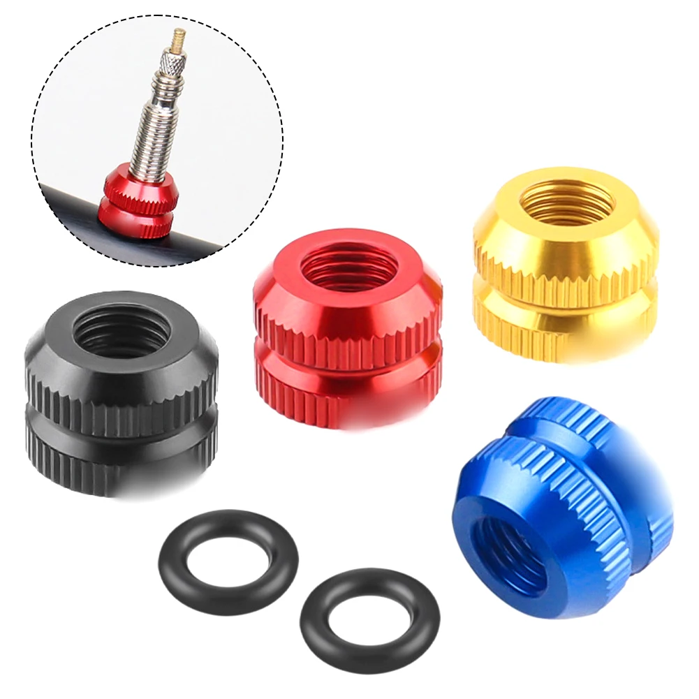 

2Pcs Bike Tubeless Tire Presta Valve Nut MTB Road Bicycle Rim Aluminum Ultralight Valve Cap Cycling Repair Parts