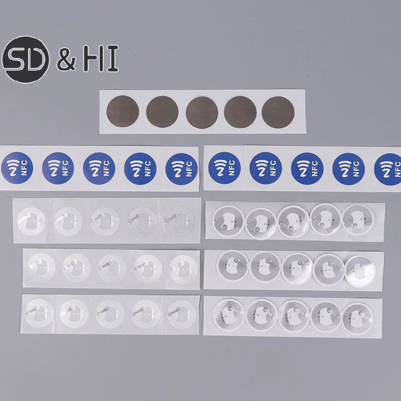 1/20/50 Pz Etichette NFC Adesivi Distintivi Etichetta Adesiva RFID Etichetta Elettronica Riscrivibile Chiave Segreta Adesivo Tag NFC