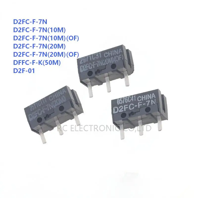 Original Mouse Button Switch D2FC-F-7N D2FC-F-K(50M) D2FC-F-7N(20M)(OF) D2FC-F-7N(10M)(OF)  Micro Switch for Omron Mouse