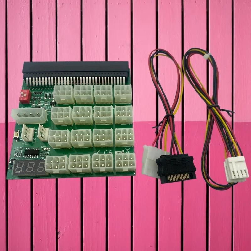 novo-adaptador-de-placa-de-conexao-pci-e-de-16-portas-dc-12v-com-sincronizacao-molex-4-pinos-para-fonte-de-alimentacao-de-servidor-hp-liteon-delta-fujitsu