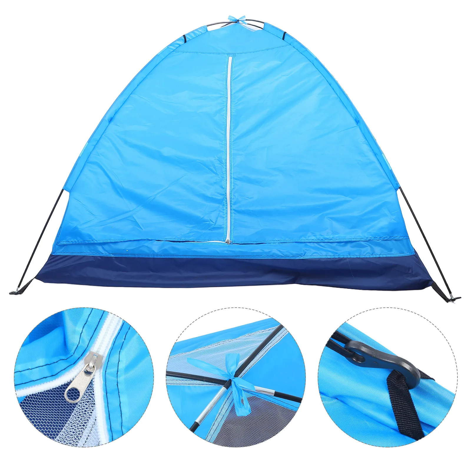 

Double Tent 7.0MM Fiber Rod Blue High Strength Camping Beach Shade Shelter Waterproof Windproof Portable Lightweight Two Person