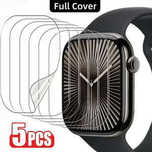Bilashmart 5 Protective Film Apple Watch Screen Protector 49mm Accessories 40mm 44mm 45mm 41mm Series 10 46mm 42mm 9 8 7 Se Ultra 2
