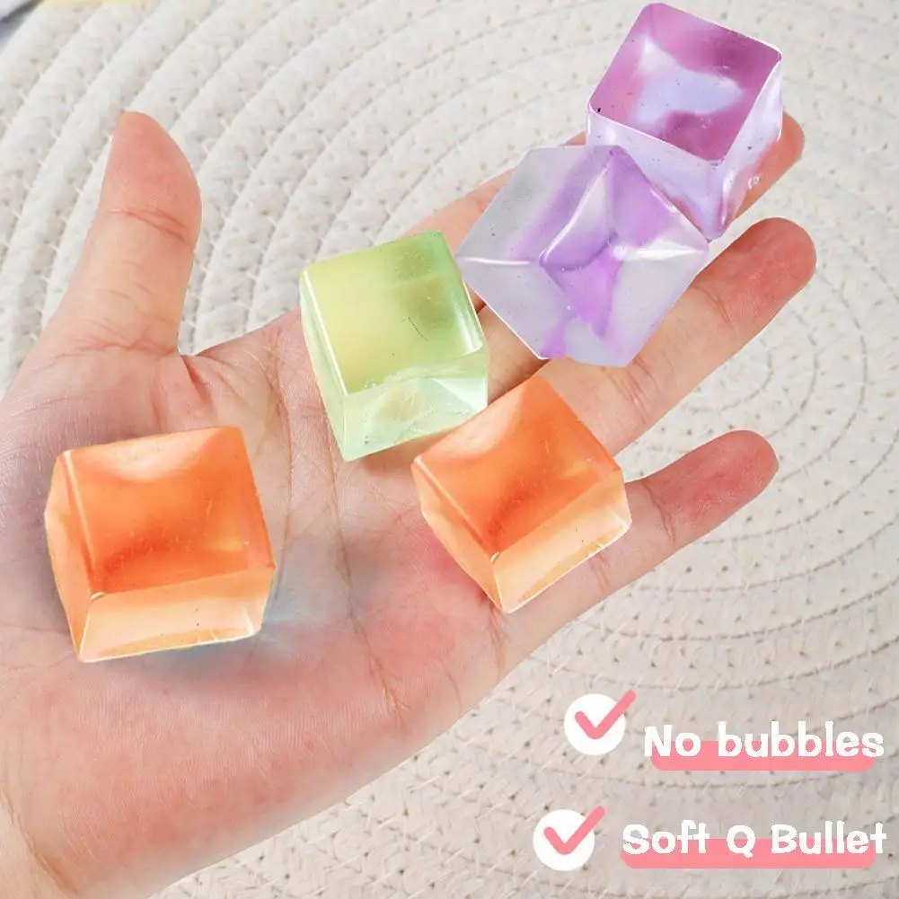 Mini Hot Fidget Toy Toys Mochi Ice Block Stress Toy Kawaii Cat Paw Fish Ball Stress Transparent Relief Cube Toys Sq X5M0