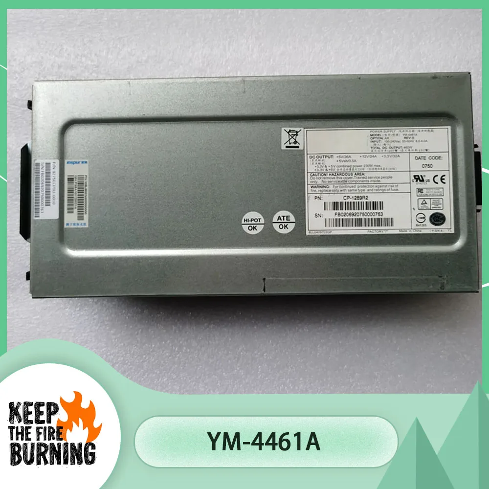 

For 3Y Server Power Supply 460W YM-4461A CP-1289R2