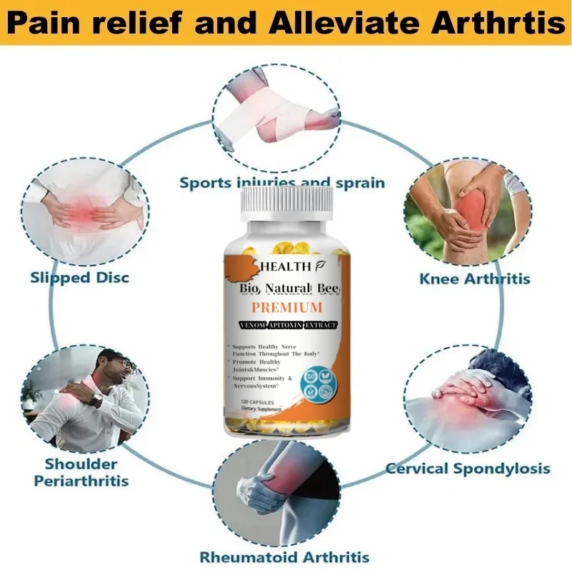 كبسولات خلاصة سم النحل الطبيعي ، وتعزيز المناعة ، وتعزيز المناعة المضادة للأكسدة