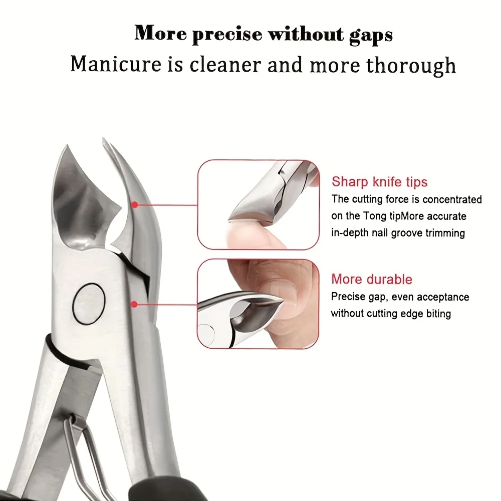 [Practical Nail Clippers]4pcs Thick Nail and Toe Nail Clippers for the Elderly - Extra Large Wide Mouth Opening Nail Clipper Set image 2