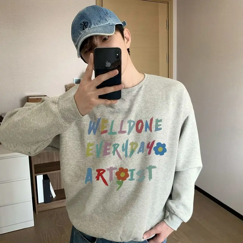 

Trendy Korean Splicing Striped Sports Sweatshirt Men's Autumn Y2K New Street American Casual Hooded Jacket Couple Hoodie