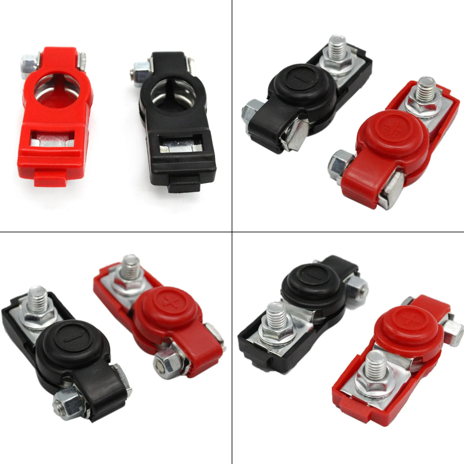 2pcs New 12V/24V Battery Terminal Connector Battery Quick Release Battery Terminals Clamps Cap Clips Car Accessories Auto Parts