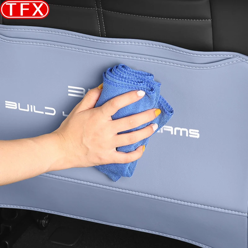 Per BYD Seal ATTO 4 2024 2023 Car Styling PU Leather Anti Kick Mat Pad Anti-kick Protector Mats Seat Back Protector accessori