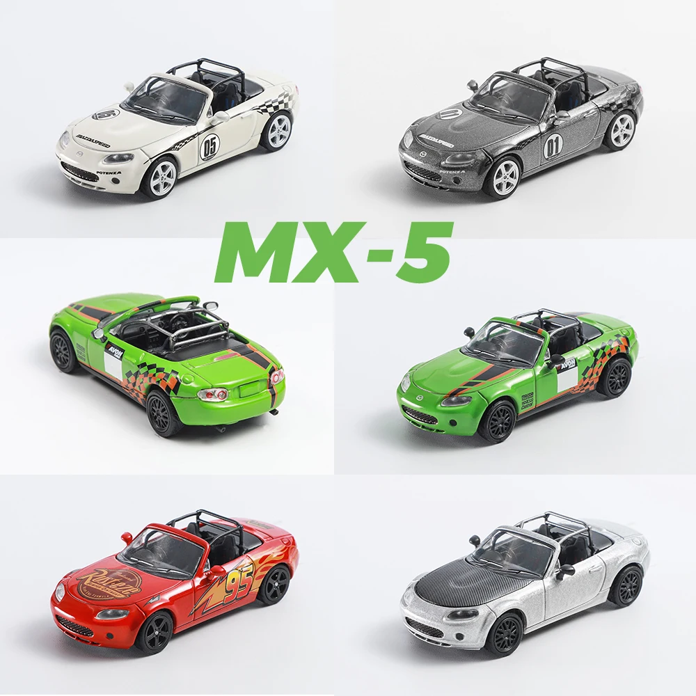 

DCT 1/64 MX-5 Model Sports Car Vintage Cars JDM Vehicle Diecast Car Collection Toy Vehicle Gifts For Adults With Display Case