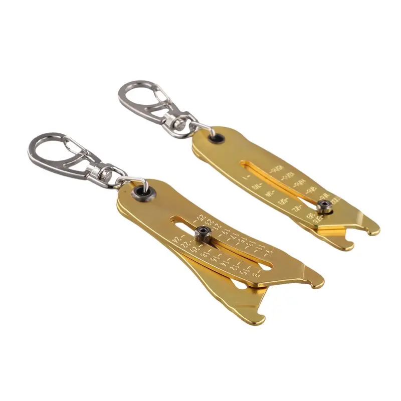 AEE6-2PCS سلسلة مفاتيح مدقق حجم الخيط الدقيق المحمولة للقياس الدقيق