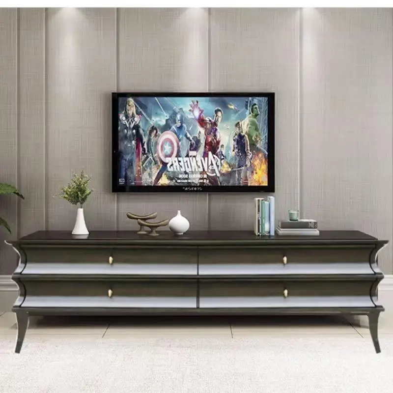 

ld 30 American solid wood TV cabinet ancient brown light luxury modern simple living room video cabinet
