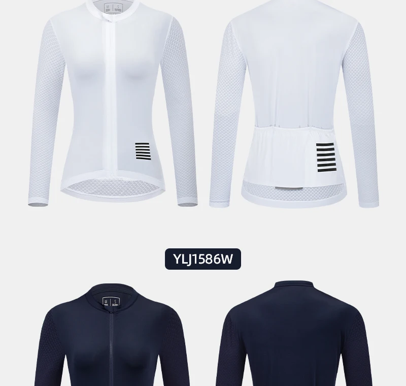 YKYW Frauen Radfahren Langarm Jersey MTB Fahrrad Jersey Frühling Herbst Radfahren Kleidung Schlank Top Shirts Reiten Rennrad Kleidung – Detail 7