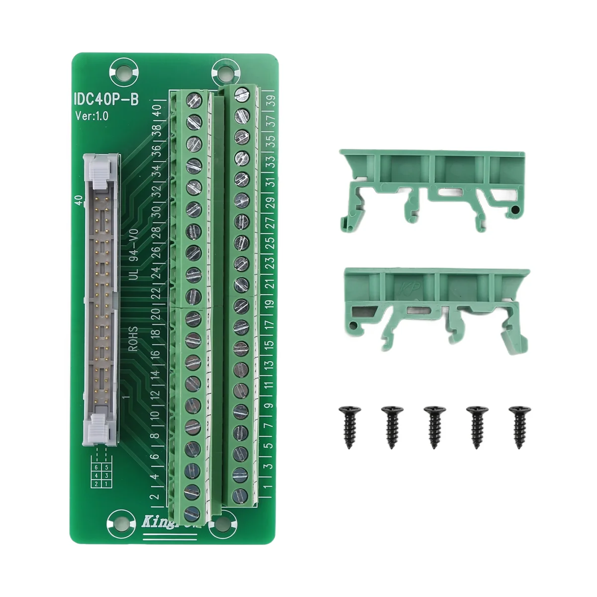Baru A26P IDC40P 40Pin Strip konektor papan Breakout steker Terminal antarmuka PLC dengan braket, untuk PLC, DIN Rail Mount