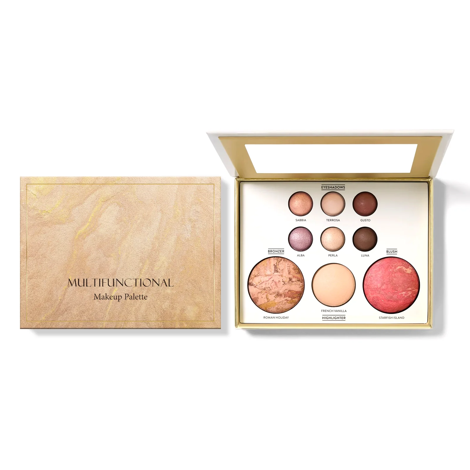 Make-up Palette All-in-One Lidschatten Highlighter Contouring Rouge Multicolor kompakt tragbar