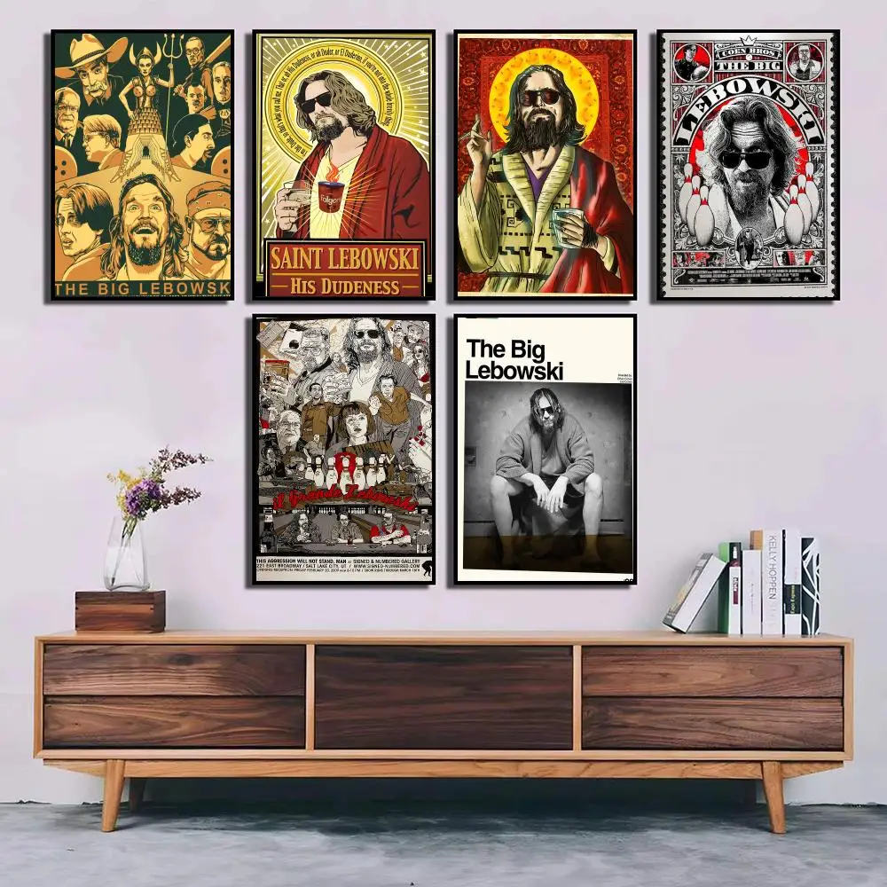 Movie T-The Big Lebowski Poster Minimalist Modern Wall Art — Perfect for High-End Bedrooms and Home Decor