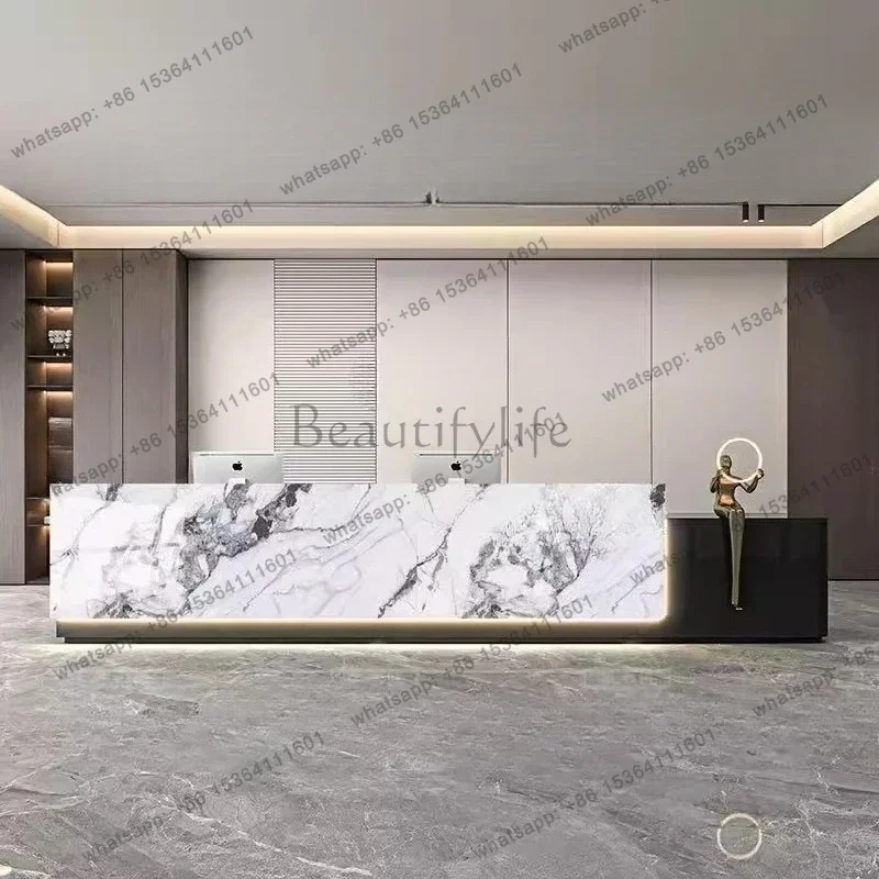 LJY Medical Rental Reception Desks Clinic Boutique Beauty Church Reception Desks Front Podium Recepcion Mostrador Office Furnitu
