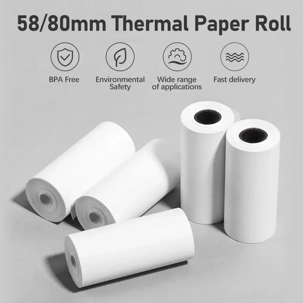 Wholesale 58mm 80mm Thermal Paper Roll Cash Register Paper For Receipt Printer PAD POS Printer White Paper For Business Printing