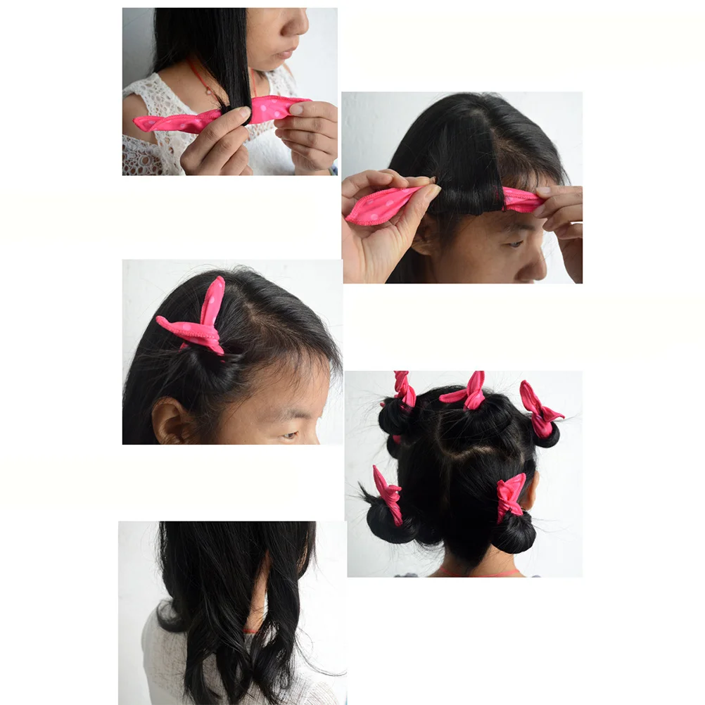 

30pcs Polka Curlers Soft Sponge Night Sleep Rollers Styling Tools No Heat For Curly Hair Rollers Hair Curler Tool