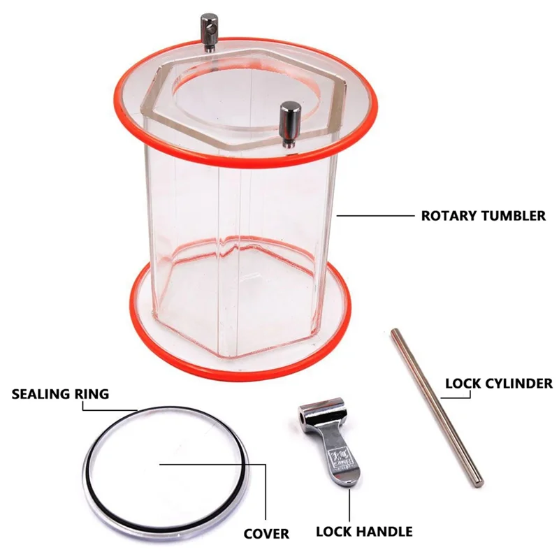 آلة تلميع الطبل A95I-KT6808 للعملات القديمة، لتنظيف طحن المجوهرات والذهب والفضة والجوز #3