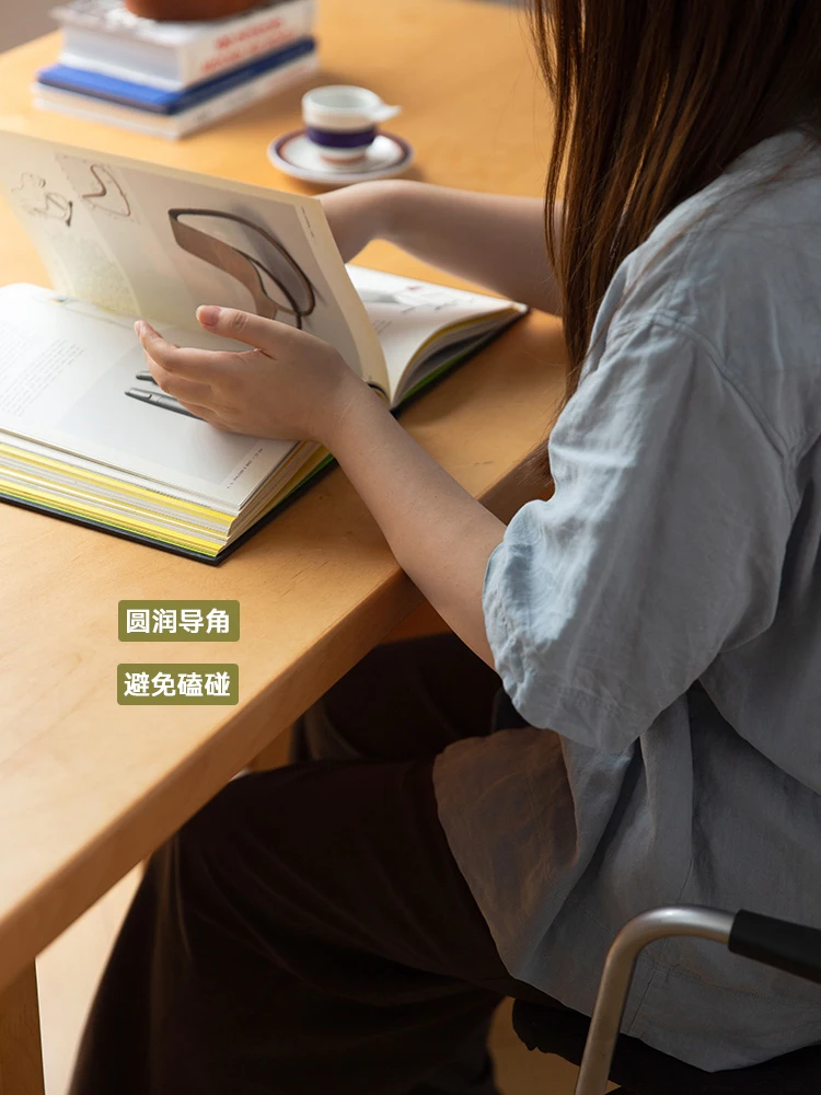 Cross table, color matching Nordic retro desk, home study computer desk