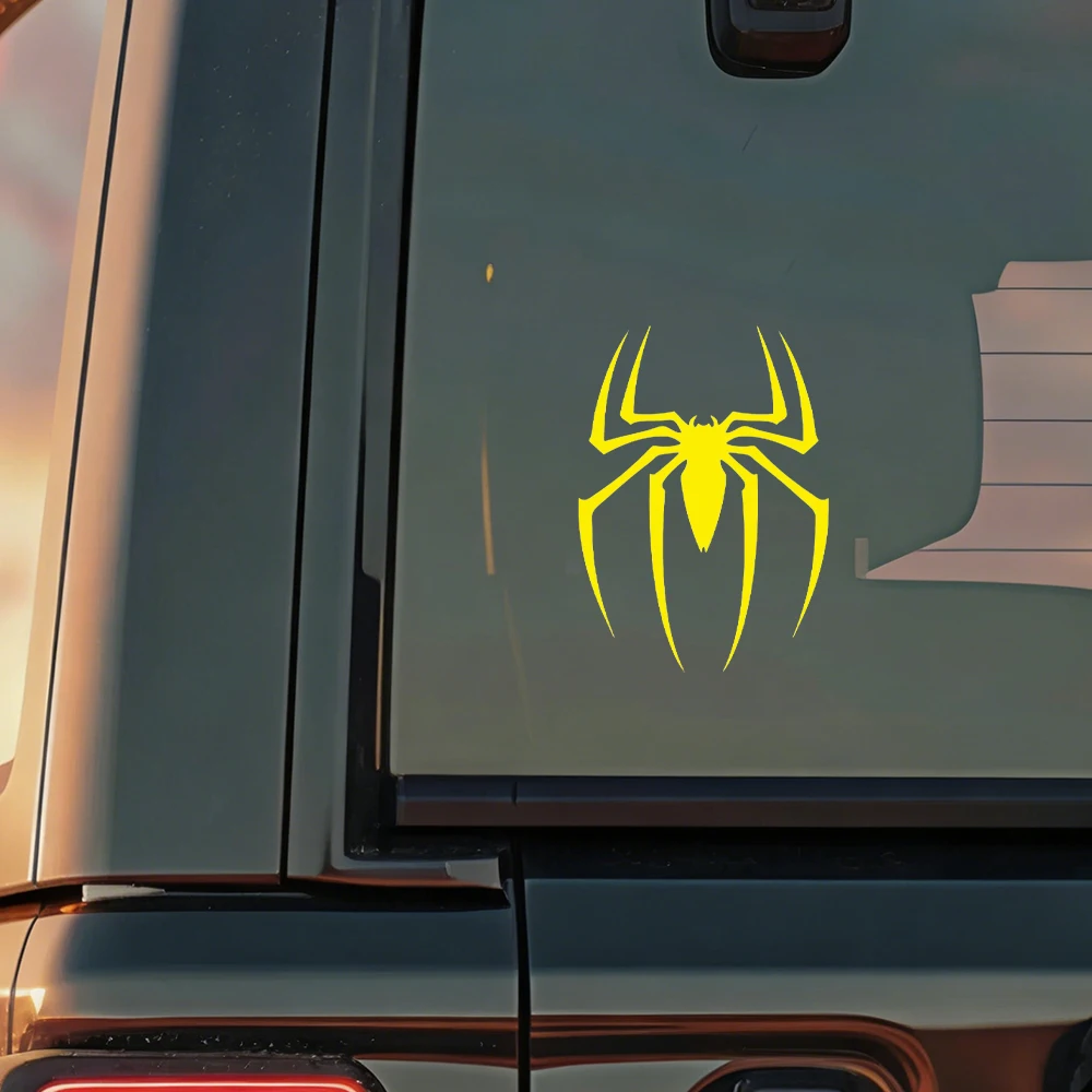 Pegatina de vinilo con logotipo de Spiderman para ventana de coche, decoración de parachoques, pegatinas de Spiderman extraíbles impermeables para decoración de botellas de agua y portátiles