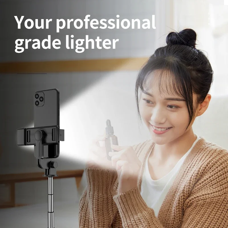 COOL DIER Monopiede Otturatore Remoto Luce di Riempimento Per iPhone Samsung Xiaomi Supporto Del Telefono Mini Treppiede Senza Fili Bluetooth Selfie Stick