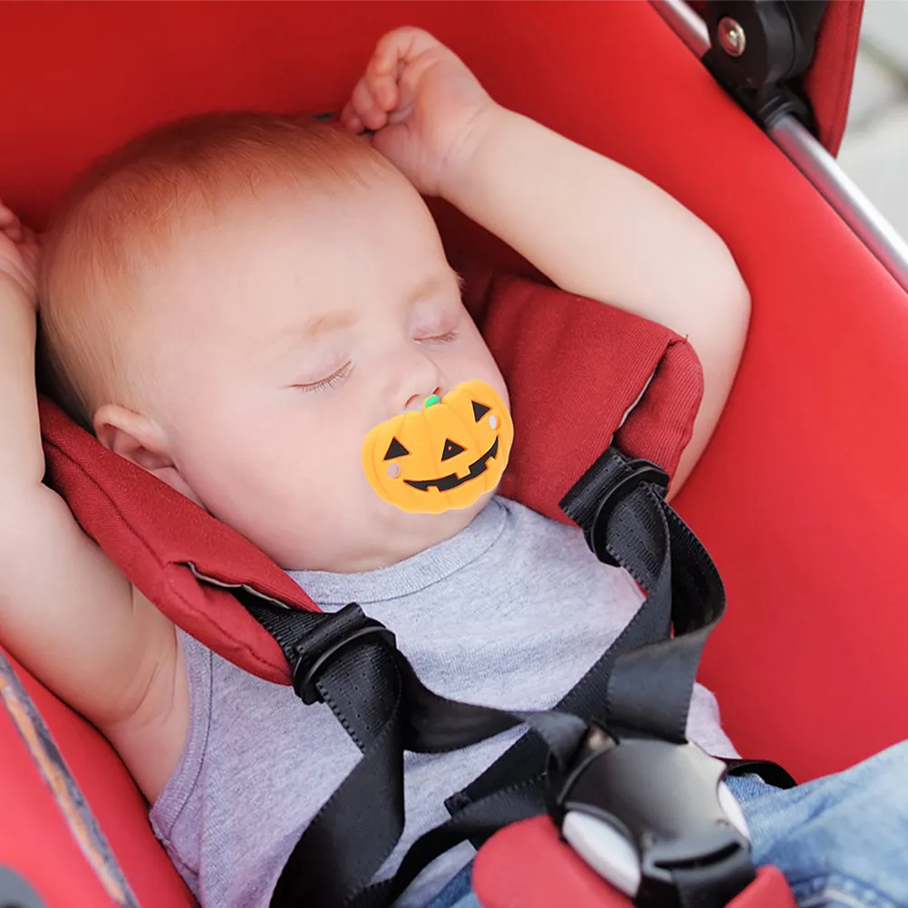 

3Pcs Pumpkin Skull Pacifiers Silicone Baby Funny Pacifier Newborn Soother Breastfeeding Aid Baby Shower Favor Infant Pacifier