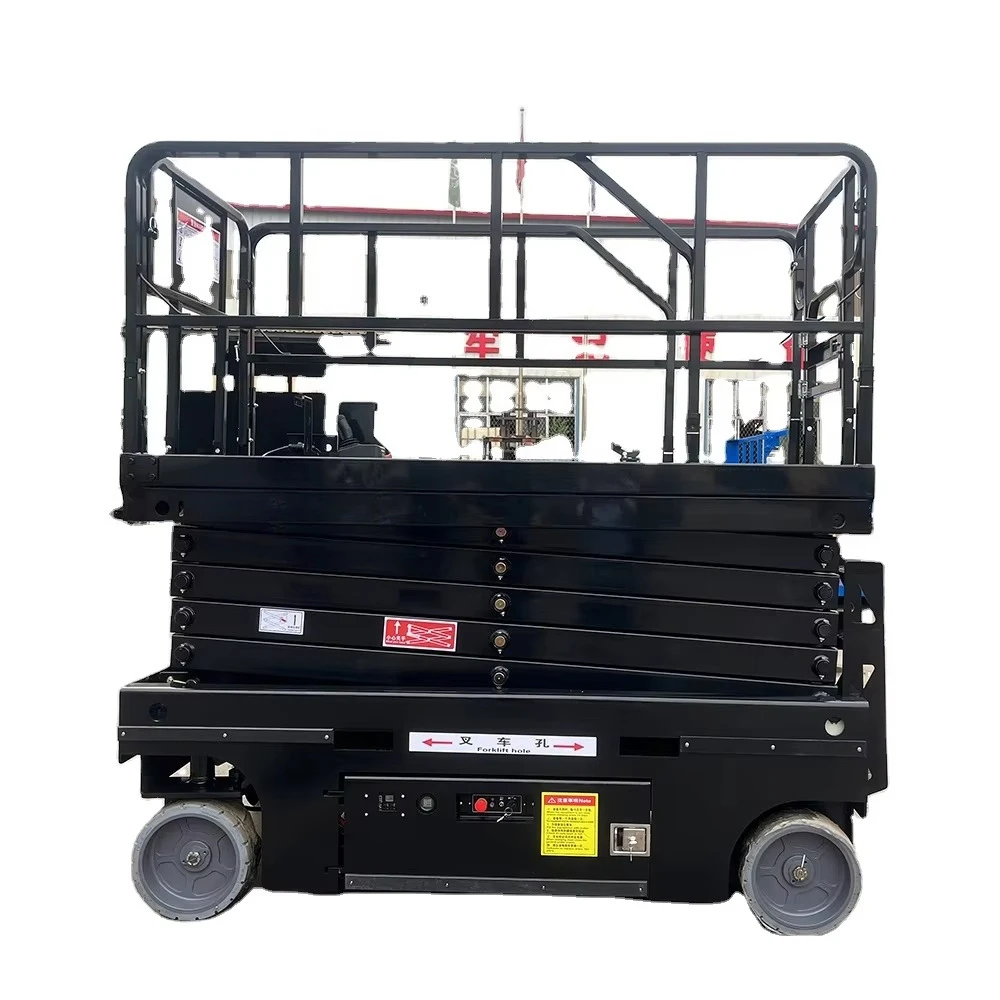 Electric Diesel 6m 12m 14m Self-Propelled Track 200KG Load Capacity Wheel Self-Leveling Scissor Lift For Sale