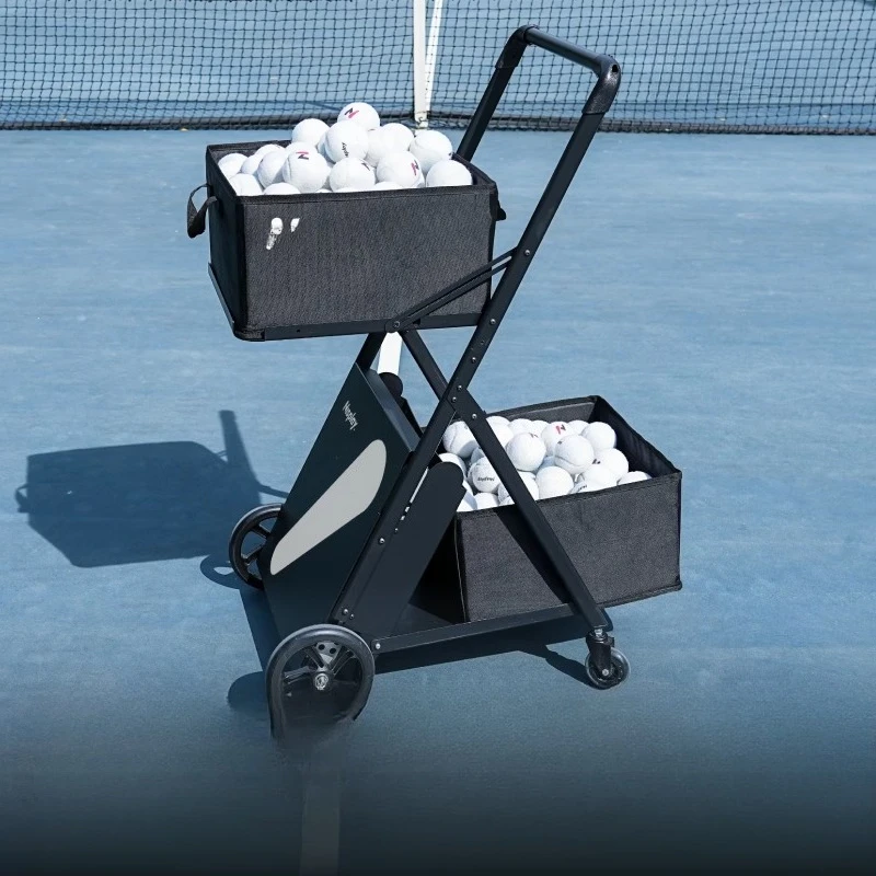 Tennis pick-up cart Coach car Portable foldable cart Tennis training pick-up artifact