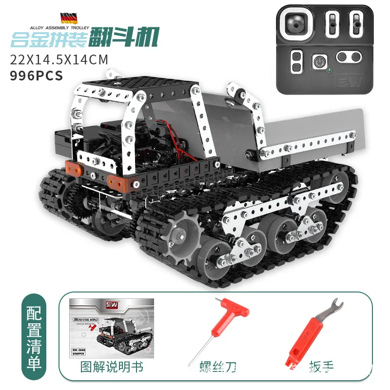 Metalen blokmontage afstandsbediening tankautomodel graafmachine mechanische demontage volwassen moeilijke montage speelgoedjongen cadeau