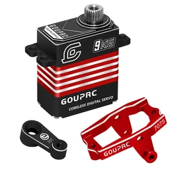 9KG RC Digital Micro Servo with Servo Mount Bracket and Arm Digital Servo Coreless Motor Servo for TRX4M Servo 1/18 RC Car